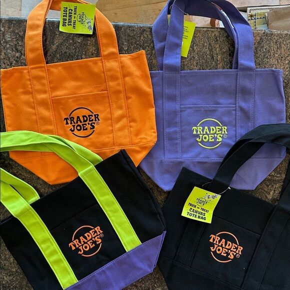 Trader Joes Halloween Mini Tote Set of 4 - Picture 2 of 8